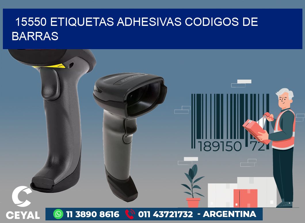 15550 ETIQUETAS ADHESIVAS CODIGOS DE BARRAS