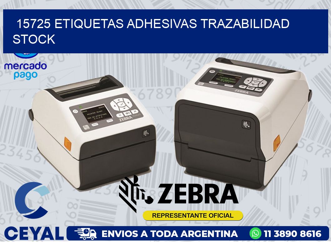 15725 ETIQUETAS ADHESIVAS TRAZABILIDAD STOCK