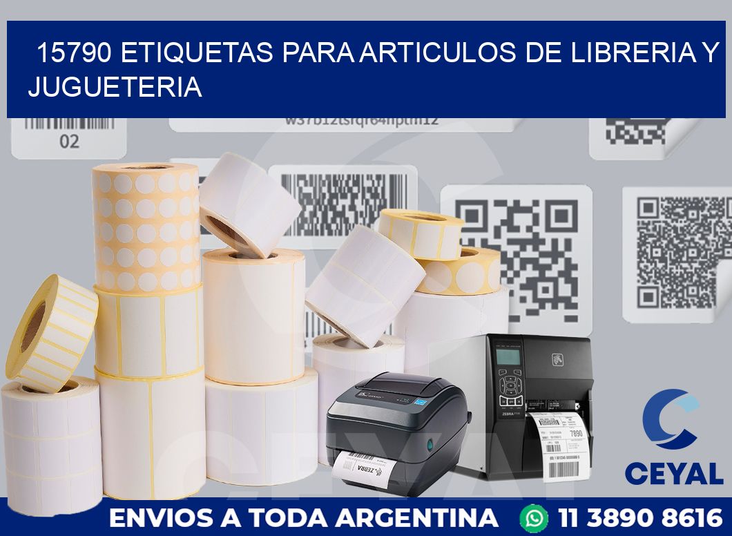 15790 ETIQUETAS PARA ARTICULOS DE LIBRERIA Y JUGUETERIA