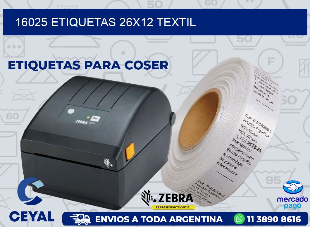 16025 ETIQUETAS 26X12 TEXTIL