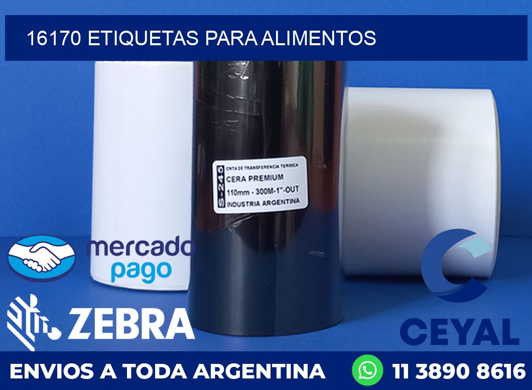 16170 ETIQUETAS PARA ALIMENTOS