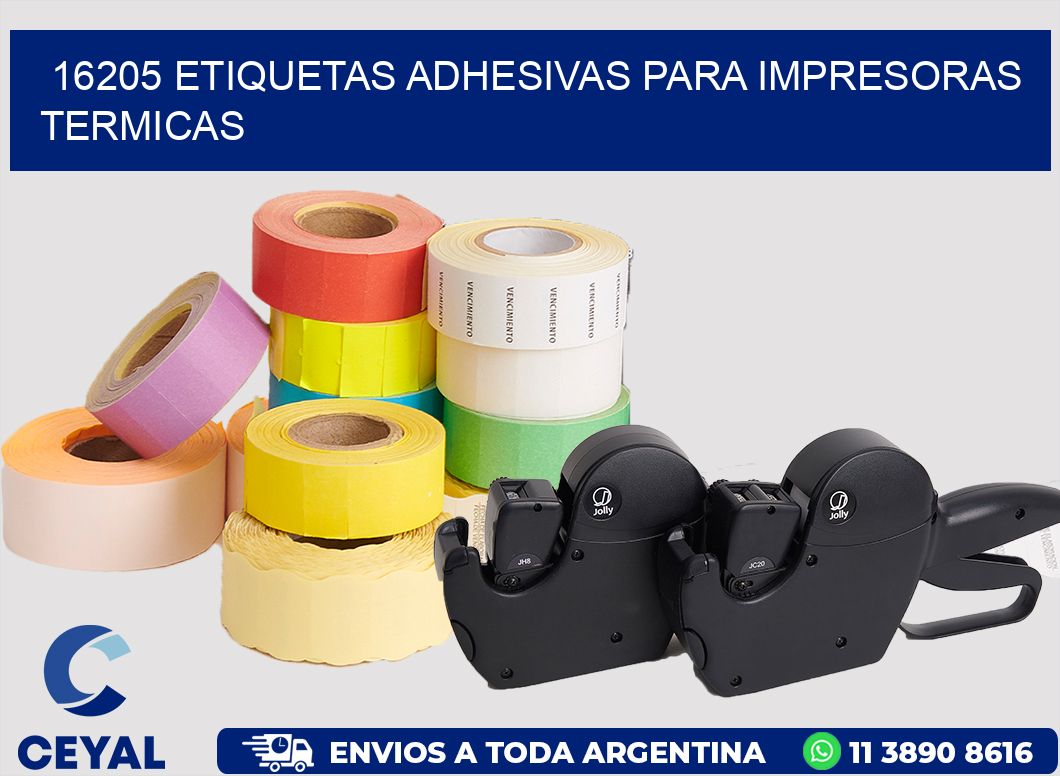 16205 ETIQUETAS ADHESIVAS PARA IMPRESORAS TERMICAS