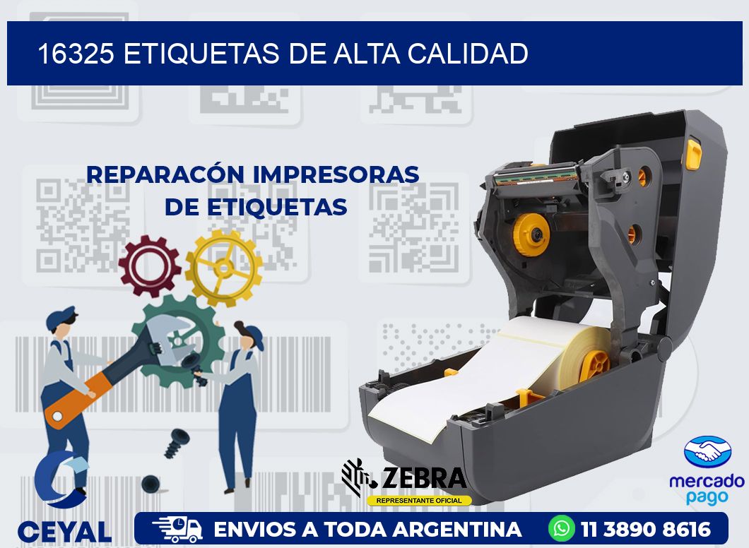 16325 ETIQUETAS DE ALTA CALIDAD