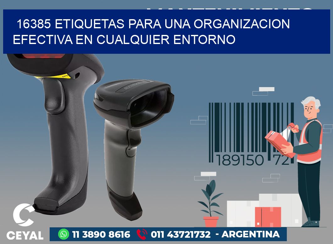 16385 ETIQUETAS PARA UNA ORGANIZACION EFECTIVA EN CUALQUIER ENTORNO