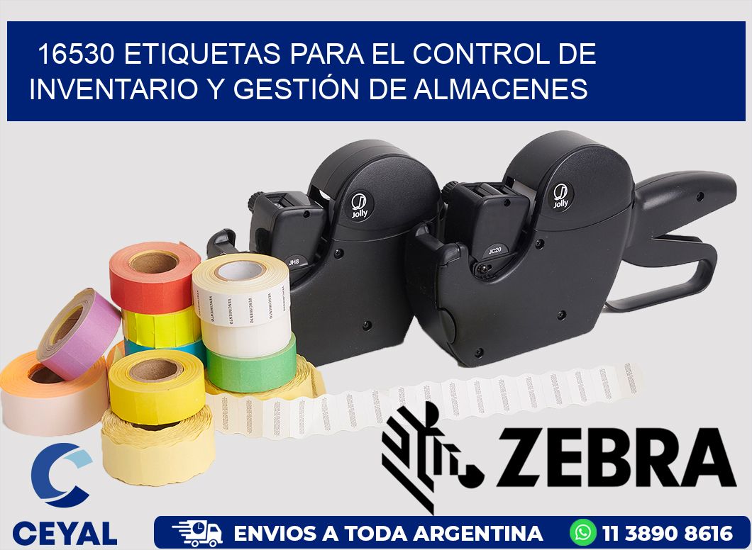 16530 ETIQUETAS PARA EL CONTROL DE INVENTARIO Y GESTIÓN DE ALMACENES