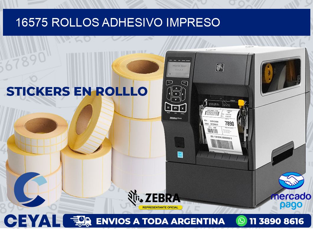 16575 ROLLOS ADHESIVO IMPRESO