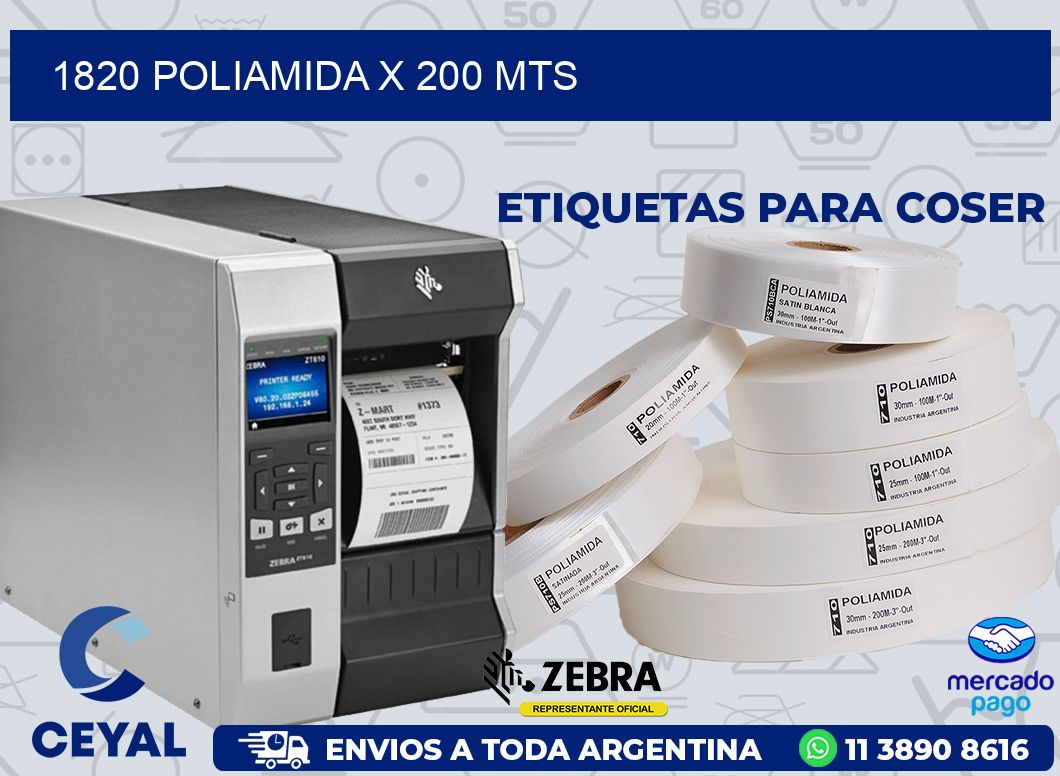 1820 POLIAMIDA X 200 MTS