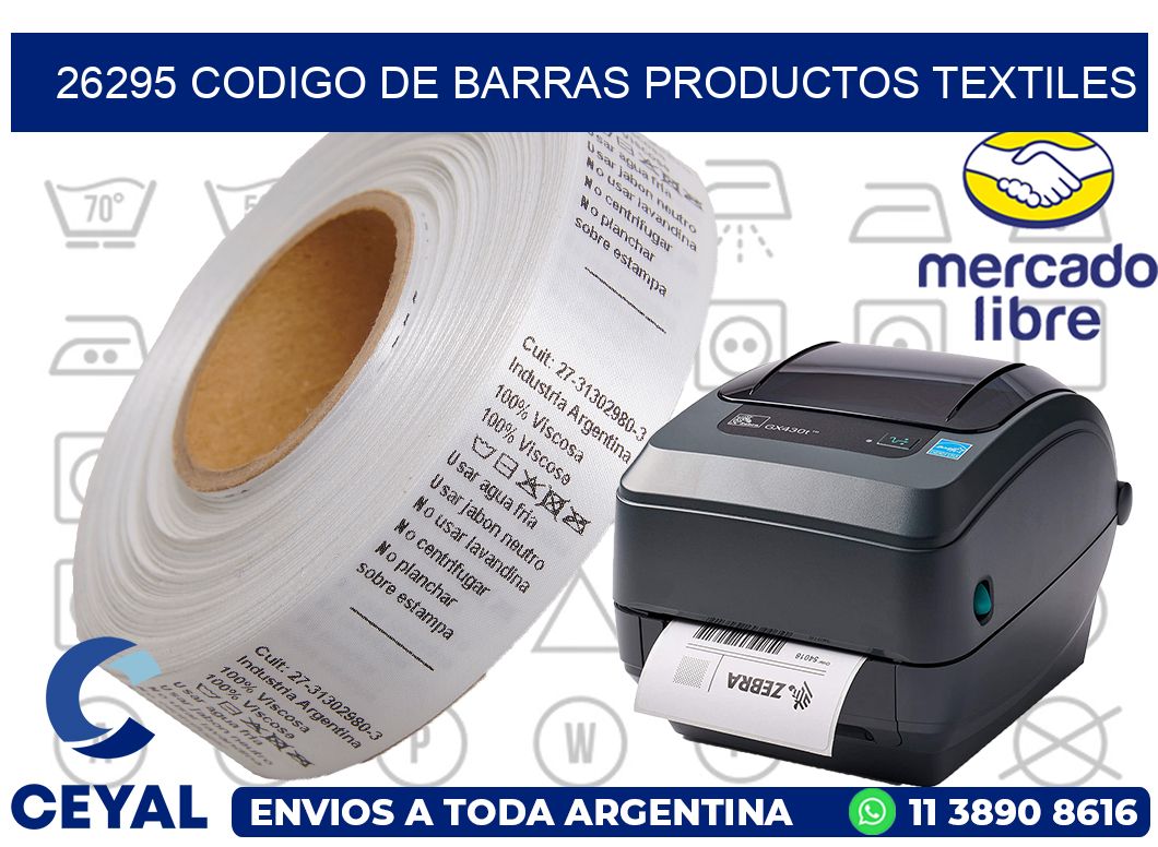 26295 CODIGO DE BARRAS PRODUCTOS TEXTILES