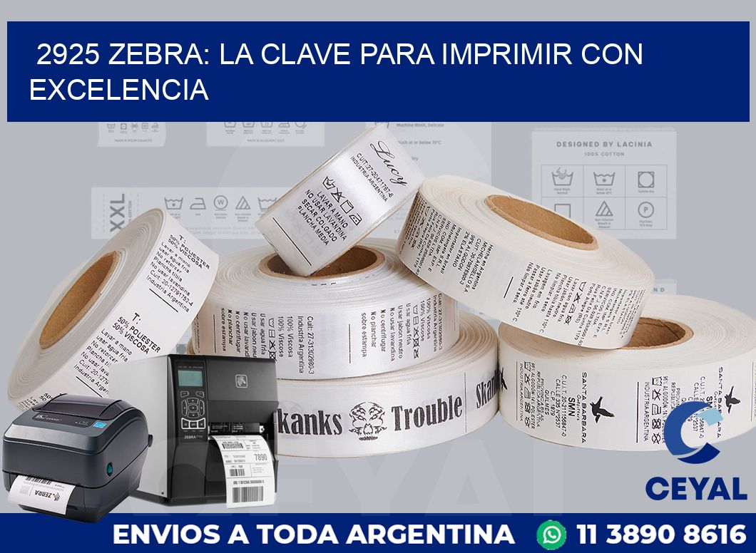 2925 ZEBRA: LA CLAVE PARA IMPRIMIR CON EXCELENCIA