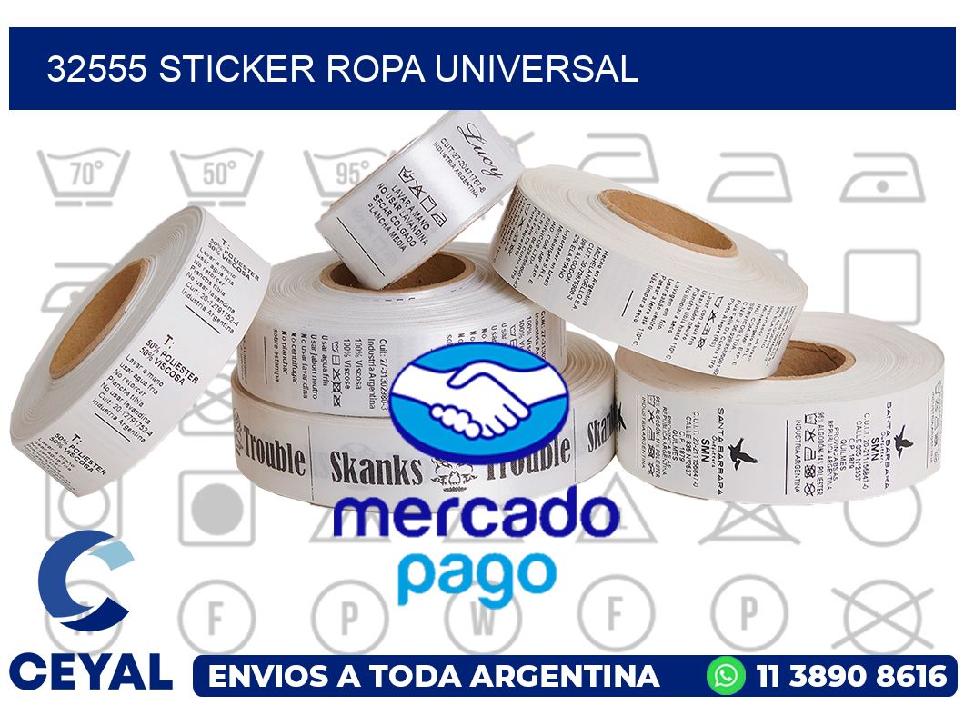 32555 STICKER ROPA UNIVERSAL