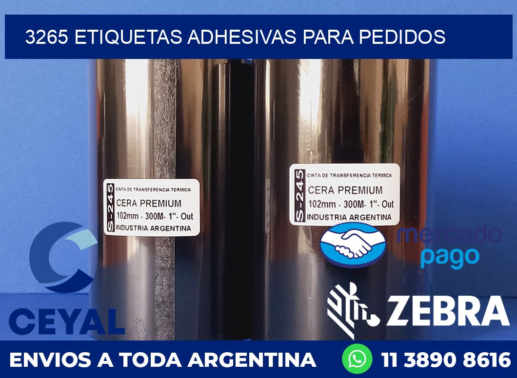 3265 ETIQUETAS ADHESIVAS PARA PEDIDOS