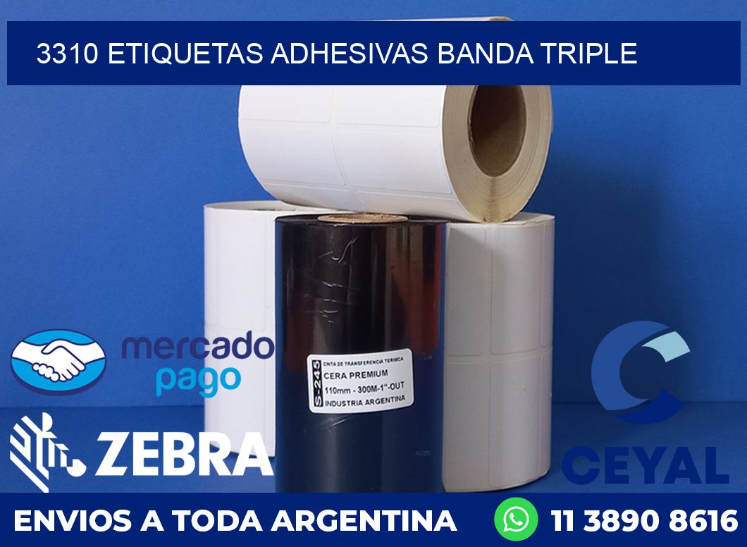 3310 ETIQUETAS ADHESIVAS BANDA TRIPLE