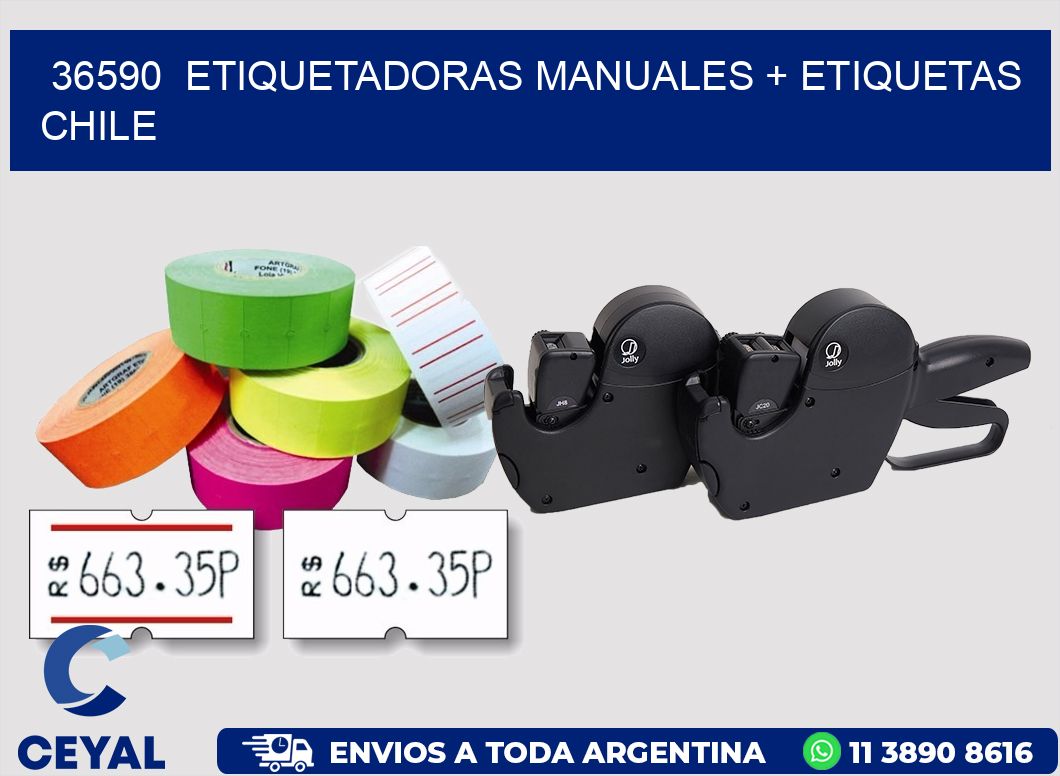 36590  ETIQUETADORAS MANUALES + ETIQUETAS CHILE