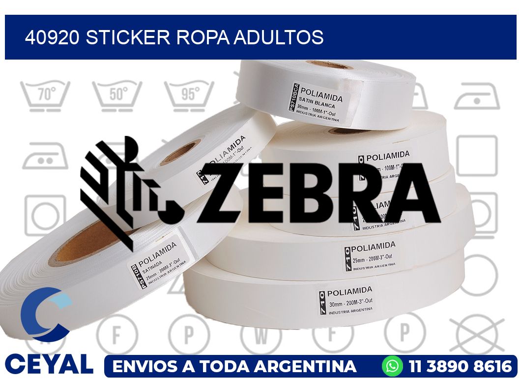 40920 STICKER ROPA ADULTOS