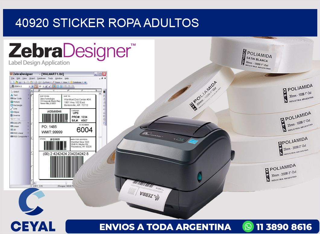40920 STICKER ROPA ADULTOS