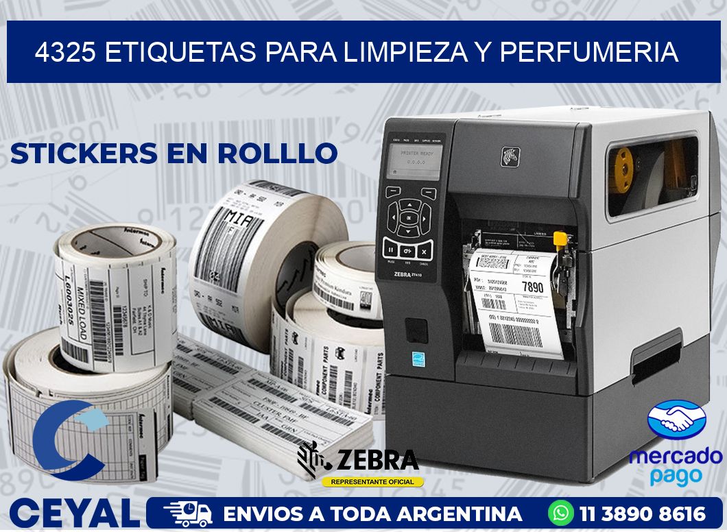 4325 ETIQUETAS PARA LIMPIEZA Y PERFUMERIA
