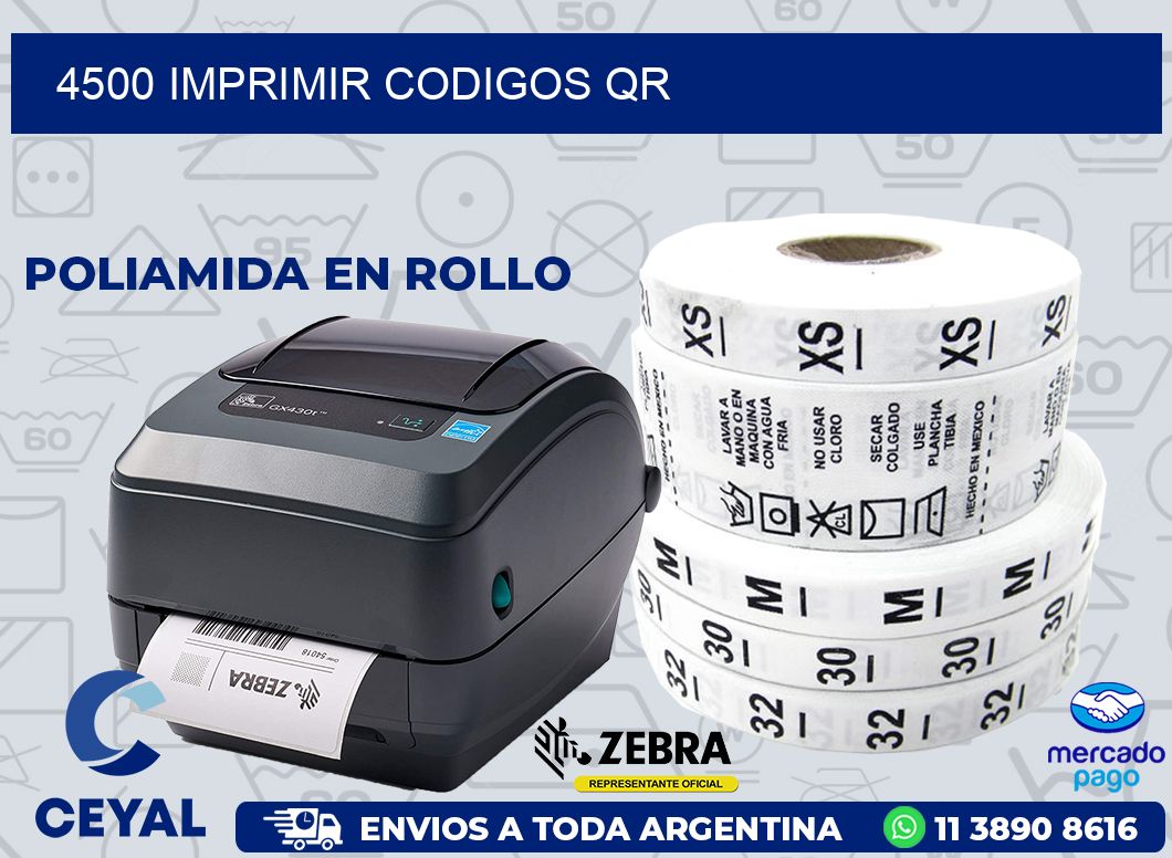 4500 IMPRIMIR CODIGOS QR
