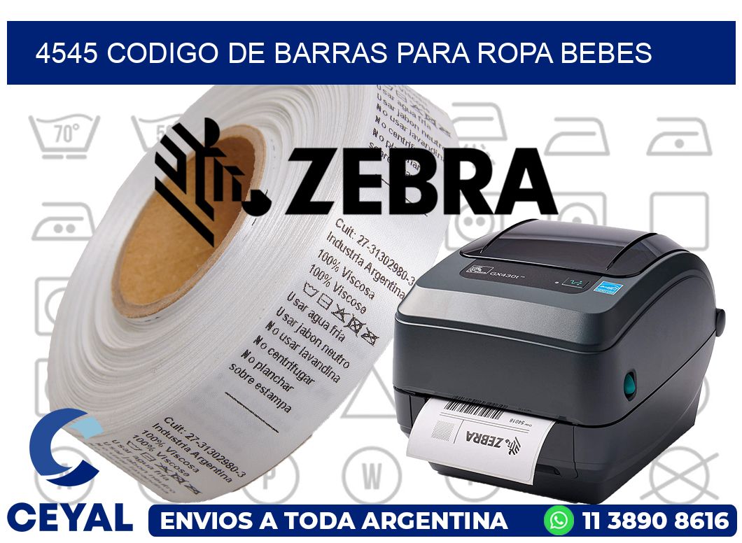 4545 CODIGO DE BARRAS PARA ROPA BEBES