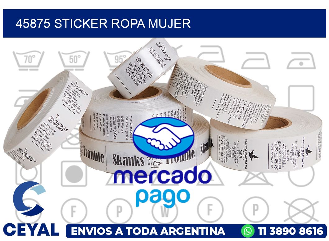 45875 STICKER ROPA MUJER