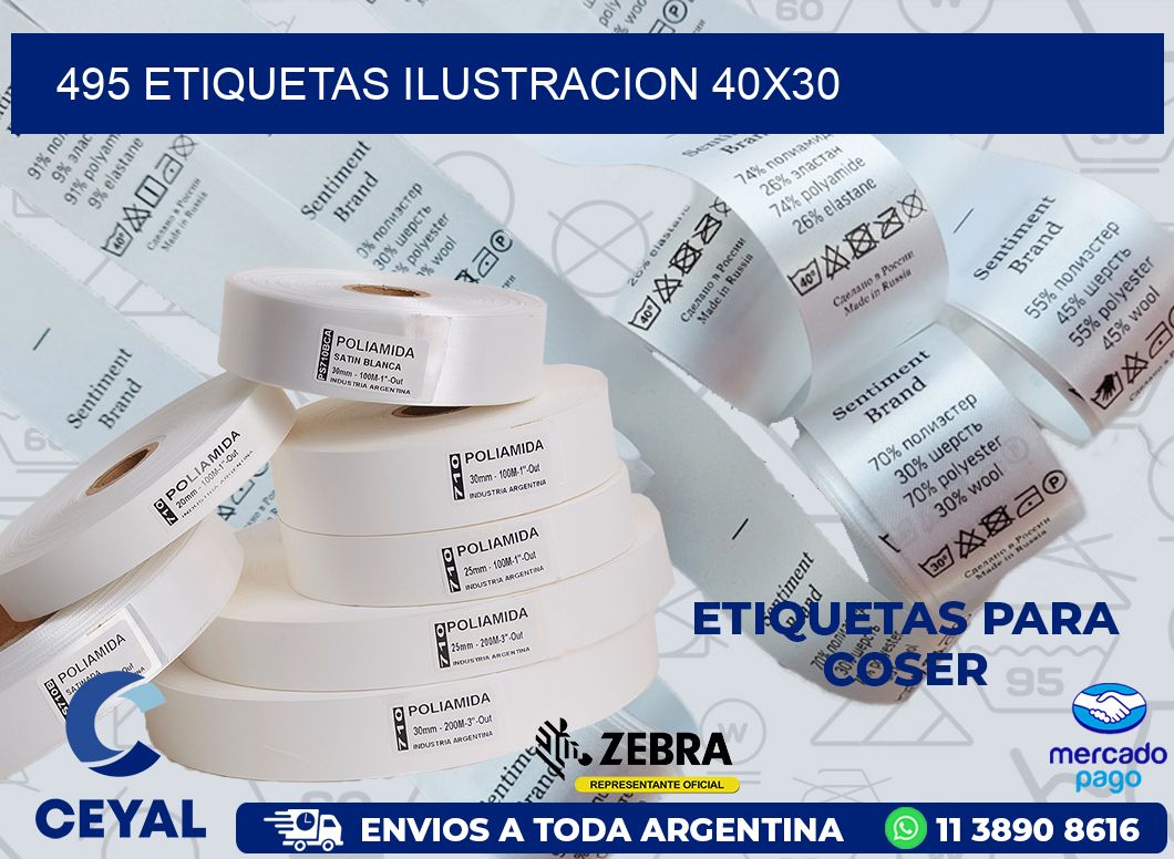 495 ETIQUETAS ILUSTRACION 40X30