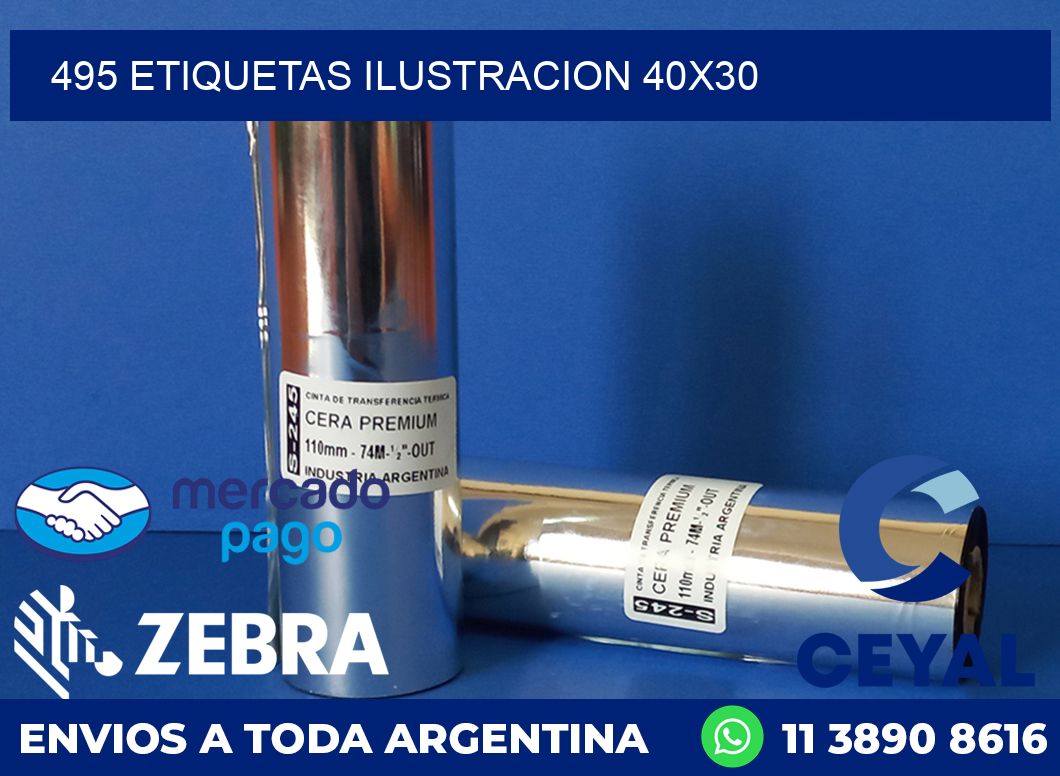 495 ETIQUETAS ILUSTRACION 40X30