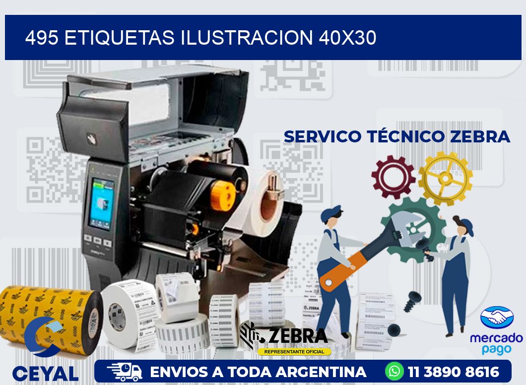 495 ETIQUETAS ILUSTRACION 40X30