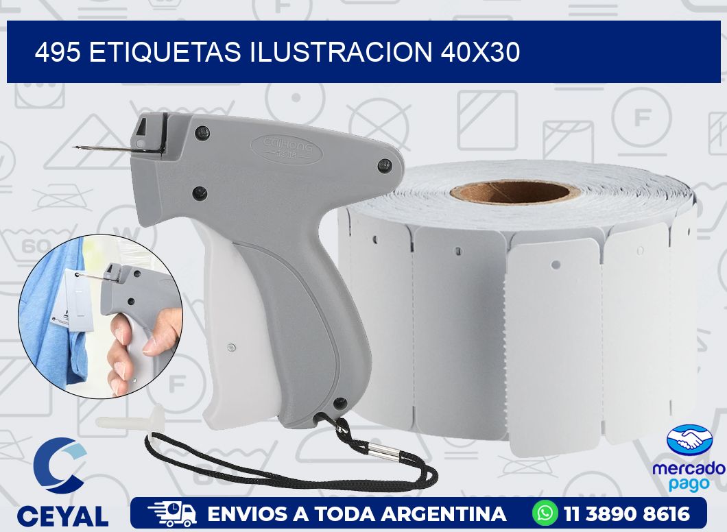 495 ETIQUETAS ILUSTRACION 40X30