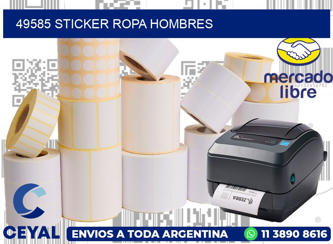 49585 STICKER ROPA HOMBRES
