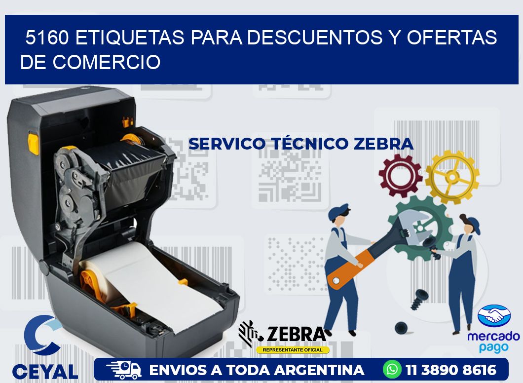 5160 ETIQUETAS PARA DESCUENTOS Y OFERTAS DE COMERCIO