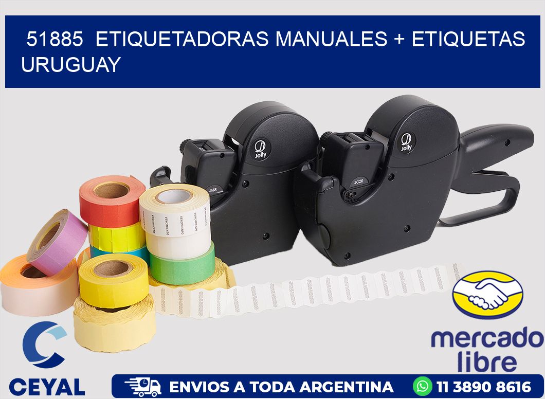 51885  ETIQUETADORAS MANUALES + ETIQUETAS URUGUAY