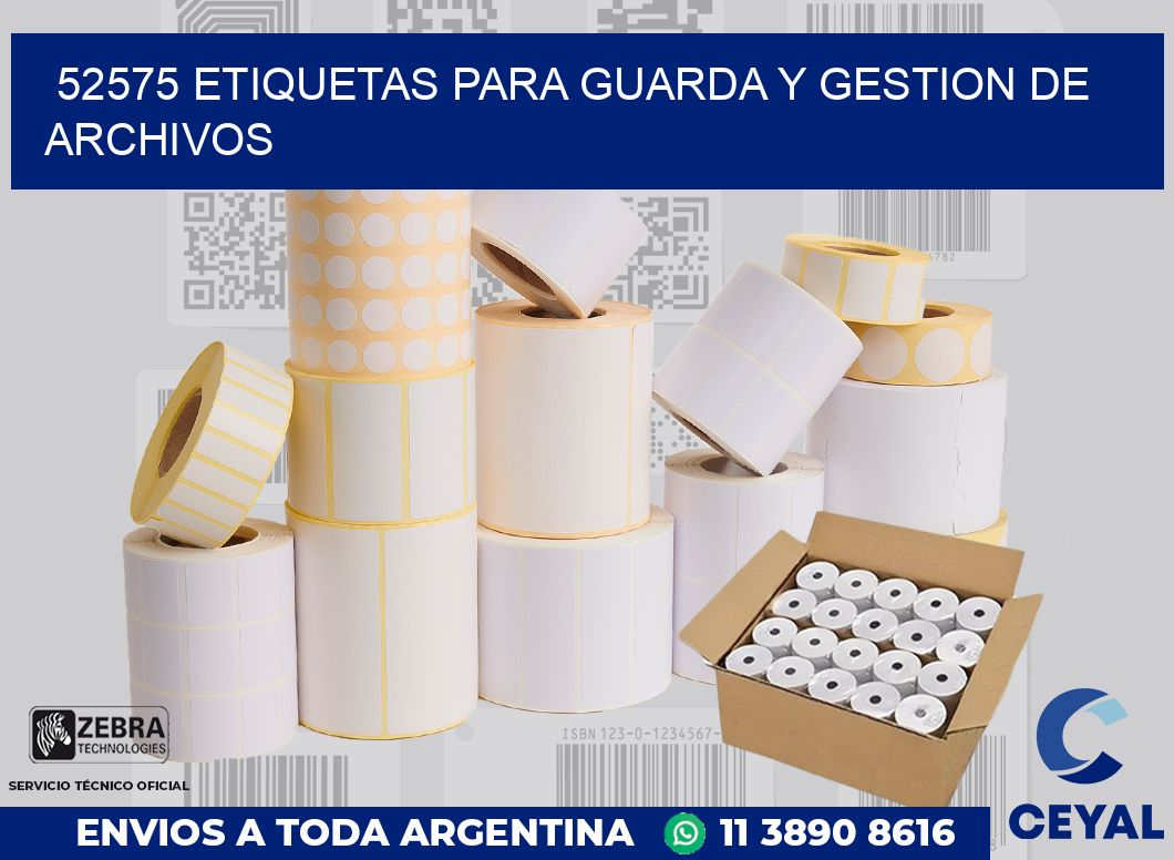 52575 ETIQUETAS PARA GUARDA Y GESTION DE ARCHIVOS