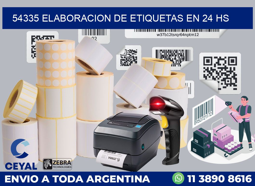 54335 ELABORACION DE ETIQUETAS EN 24 HS