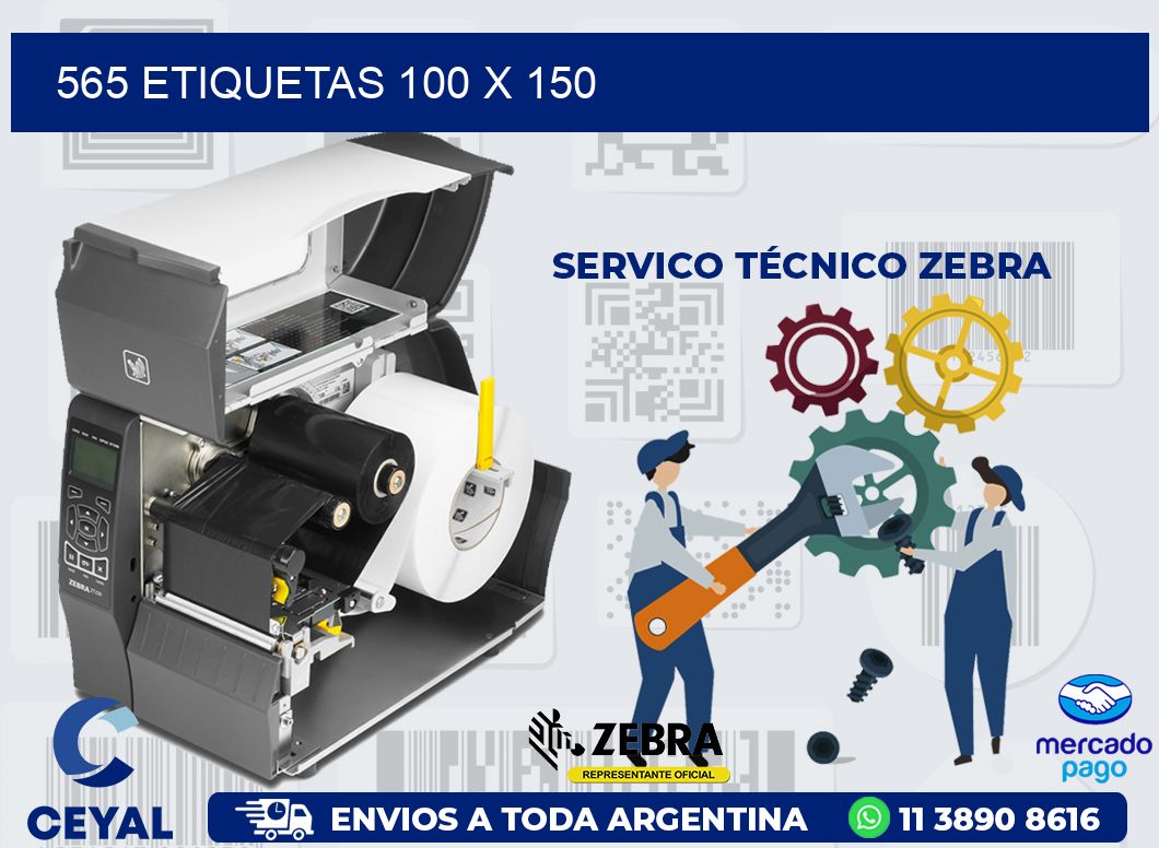 565 ETIQUETAS 100 X 150