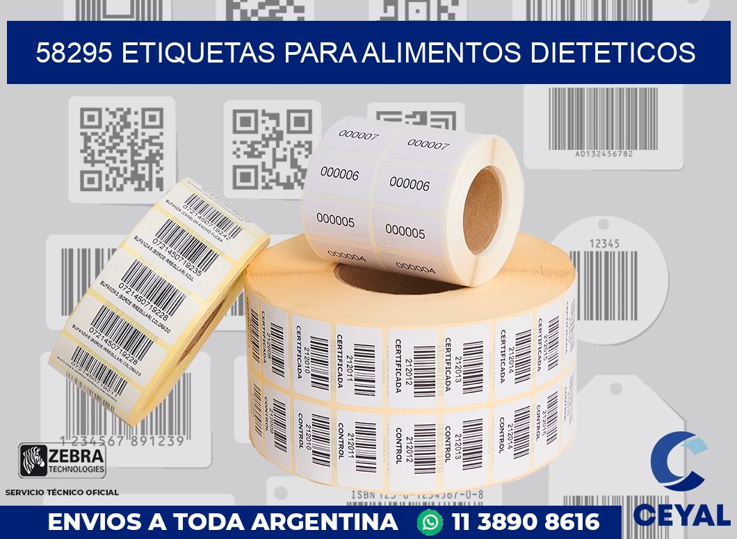 58295 ETIQUETAS PARA ALIMENTOS DIETETICOS