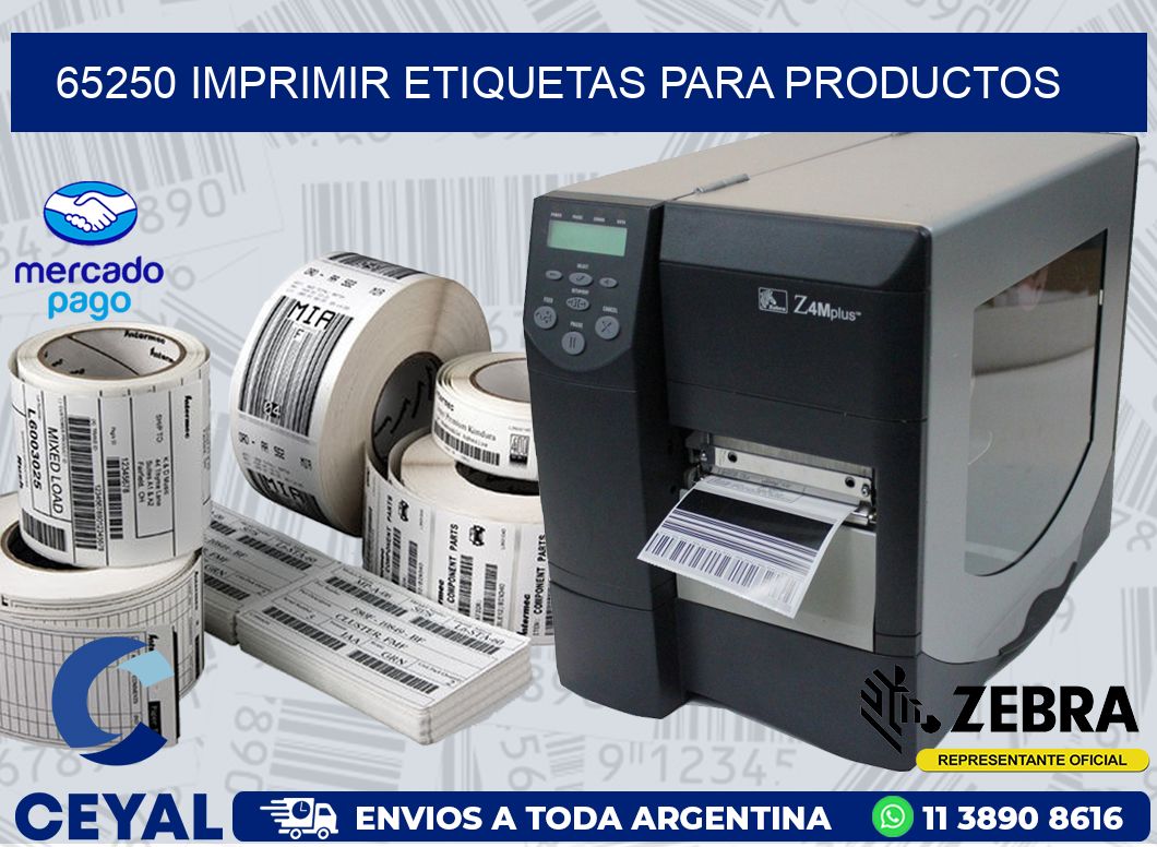 65250 IMPRIMIR ETIQUETAS PARA PRODUCTOS