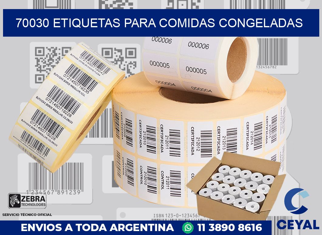 70030 ETIQUETAS PARA COMIDAS CONGELADAS
