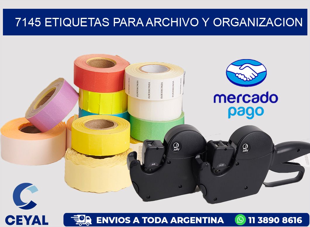 7145 ETIQUETAS PARA ARCHIVO Y ORGANIZACION