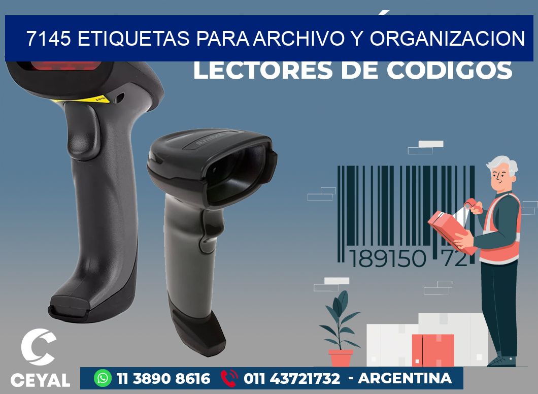 7145 ETIQUETAS PARA ARCHIVO Y ORGANIZACION