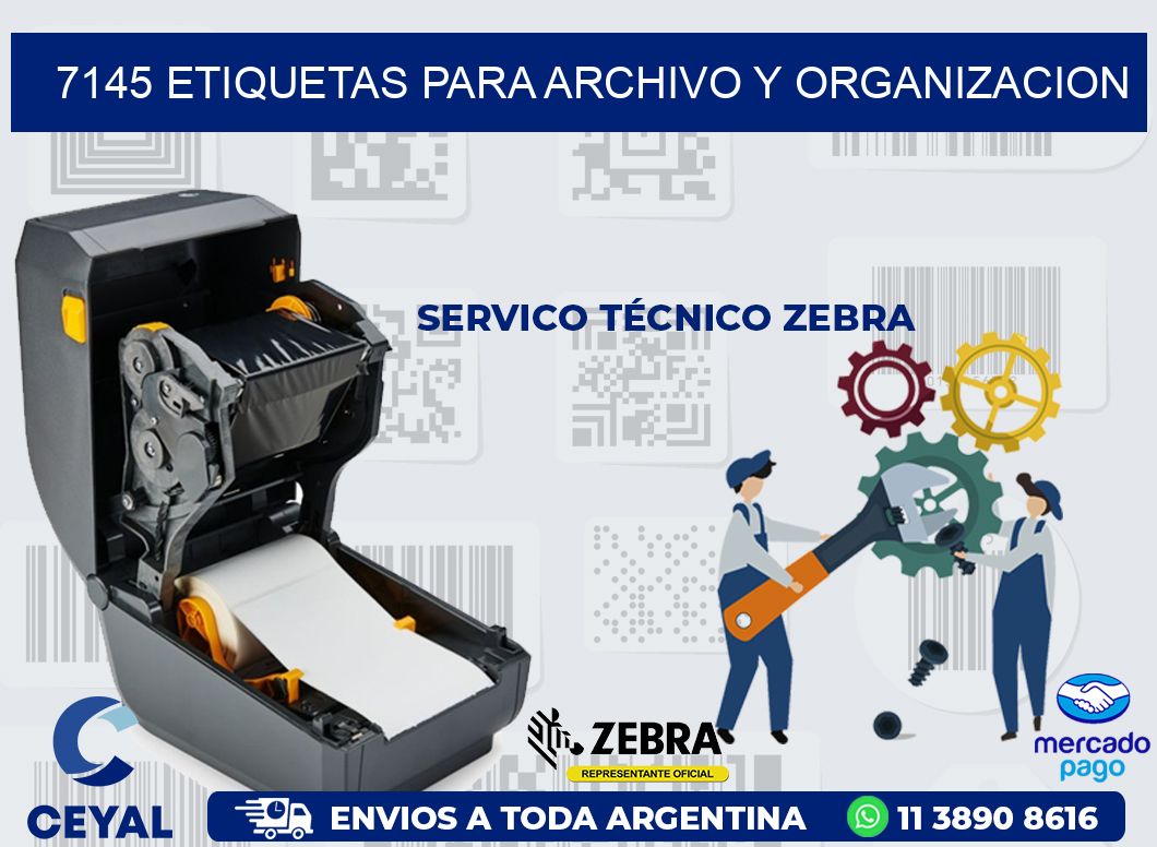 7145 ETIQUETAS PARA ARCHIVO Y ORGANIZACION