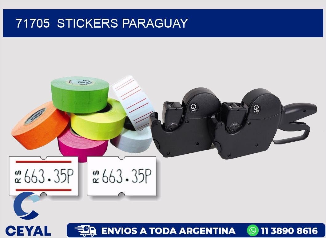 71705  STICKERS PARAGUAY