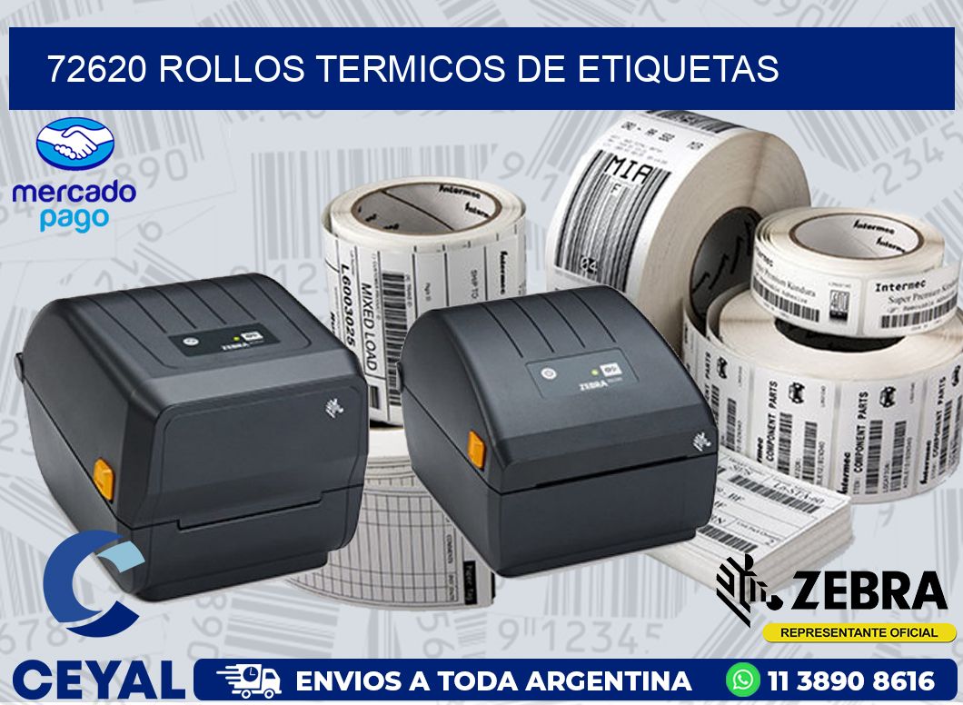 72620 ROLLOS TERMICOS DE ETIQUETAS