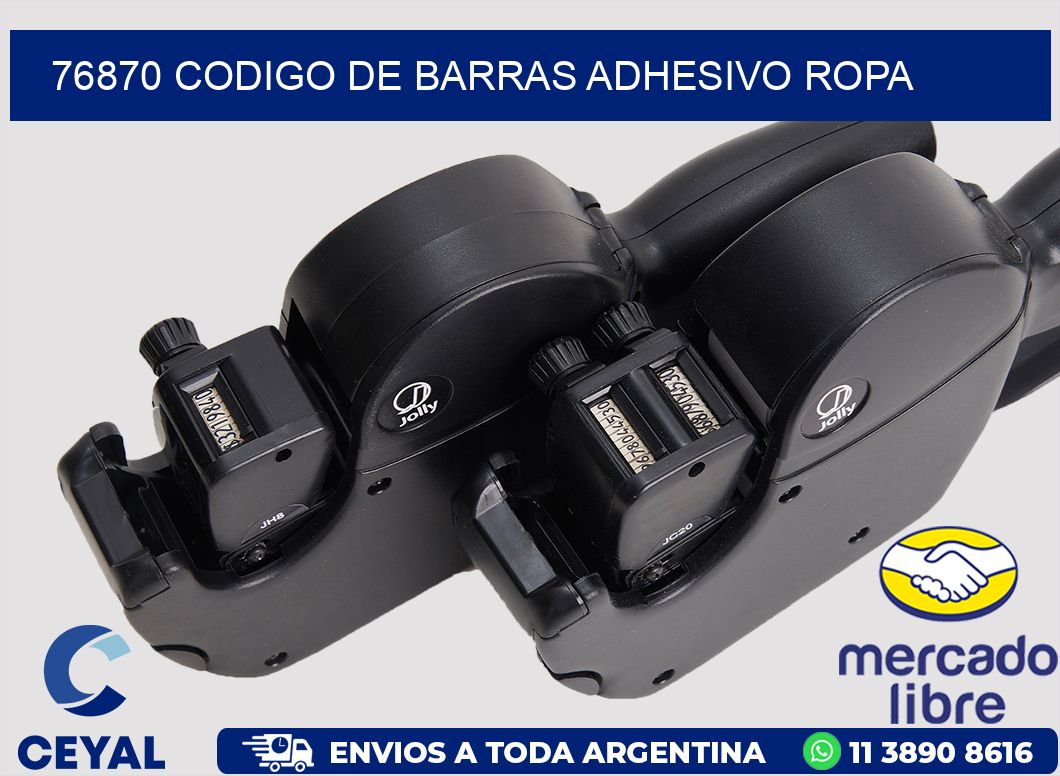 76870 CODIGO DE BARRAS ADHESIVO ROPA