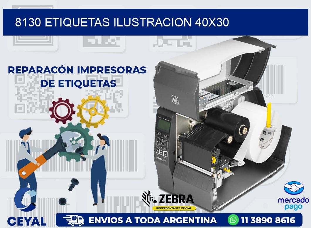 8130 ETIQUETAS ILUSTRACION 40X30