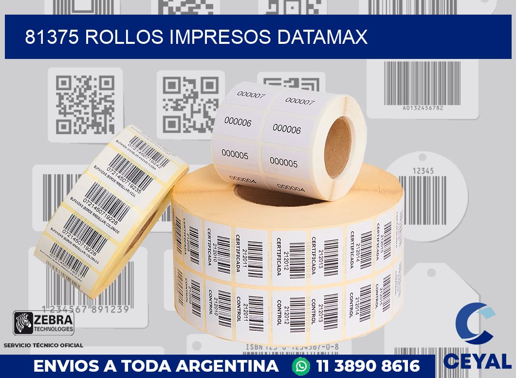 81375 ROLLOS IMPRESOS DATAMAX