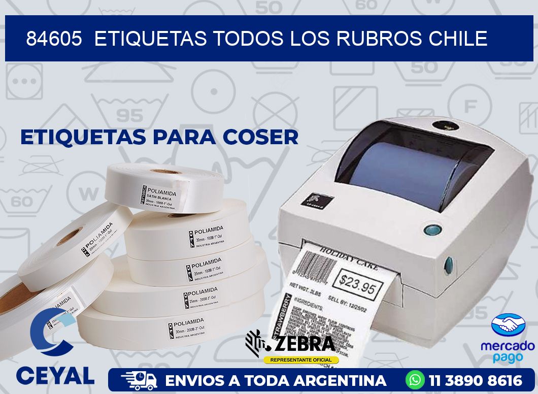 84605  ETIQUETAS TODOS LOS RUBROS CHILE