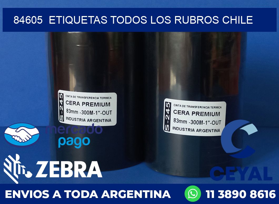 84605  ETIQUETAS TODOS LOS RUBROS CHILE