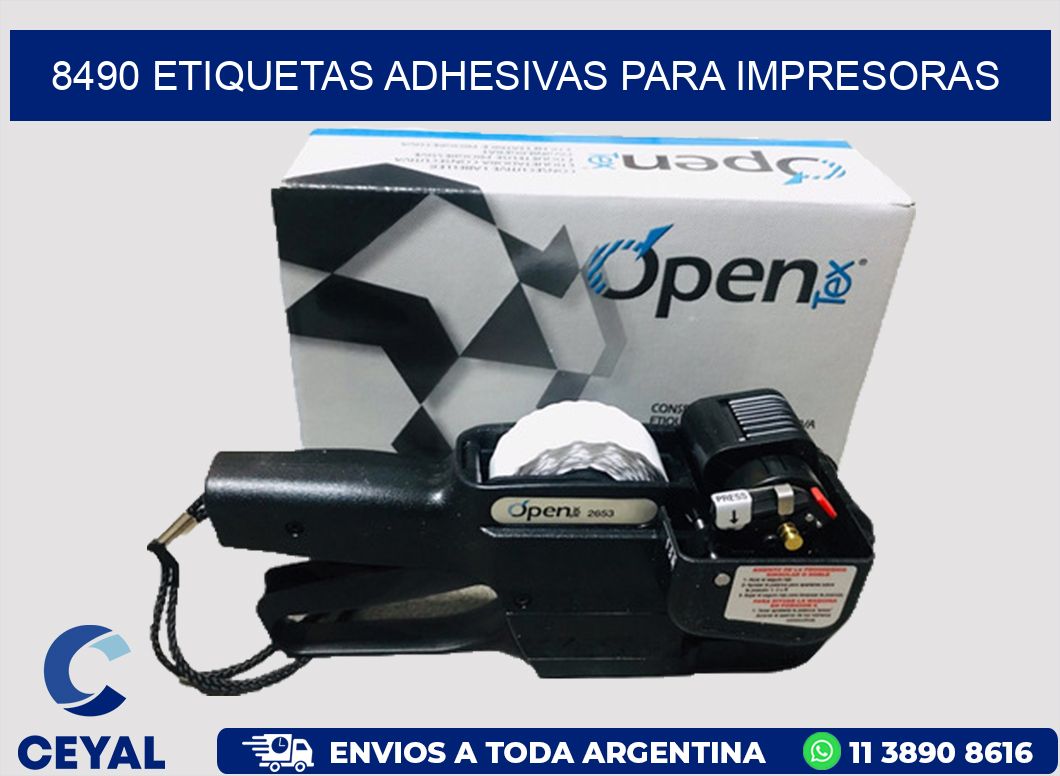 8490 ETIQUETAS ADHESIVAS PARA IMPRESORAS