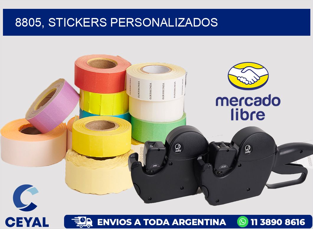 8805, stickers personalizados