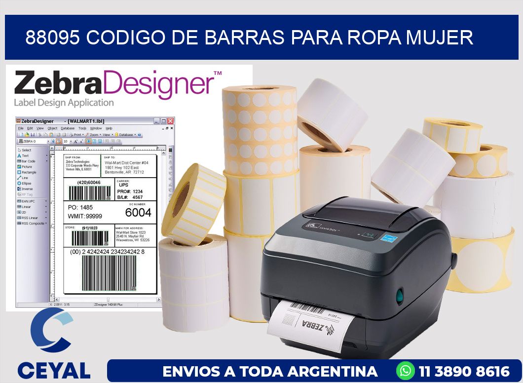 88095 CODIGO DE BARRAS PARA ROPA MUJER