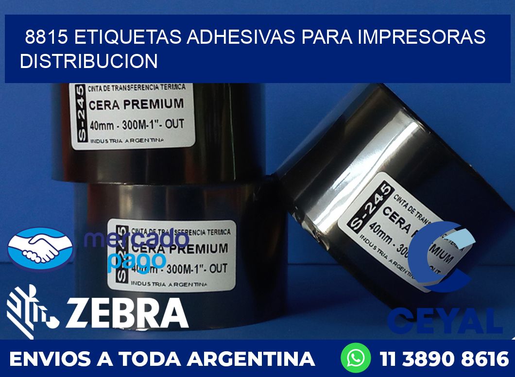 8815 ETIQUETAS ADHESIVAS PARA IMPRESORAS DISTRIBUCION